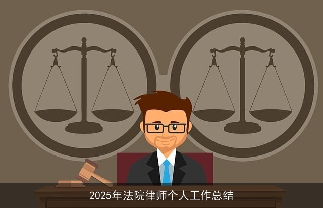 2025年法院律师个人工作总结 2025年法院律师个人工作总结