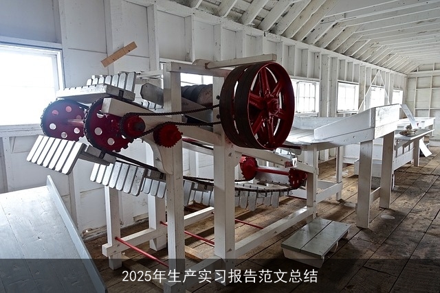 2025年生产实习报告范文总结 2025年生产实习报告范文总结