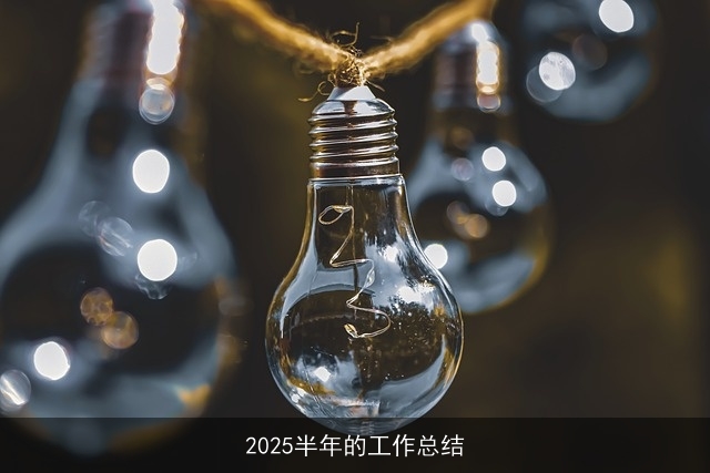 2025半年的工作总结 2025半年的工作总结