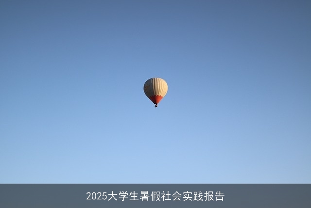 2025大学生暑假社会实践报告 2025大学生暑假社会实践报告