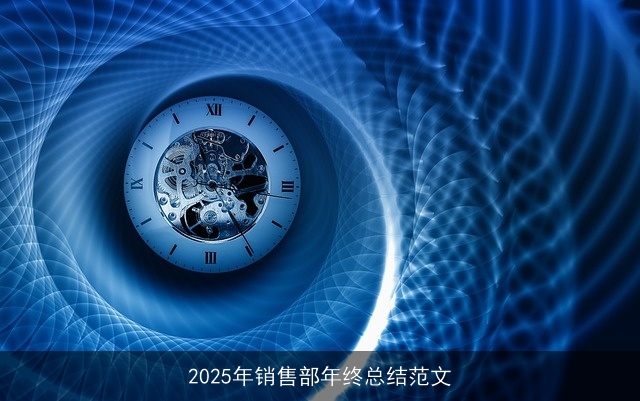 2025年销售部年终总结范文 2025年销售部年终总结范文
