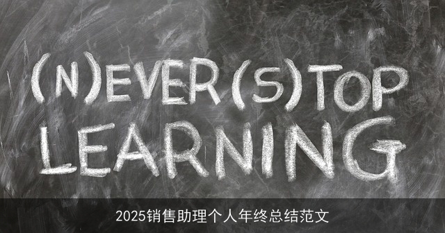 2025销售助理个人年终总结范文 2025销售助理个人年终总结范文