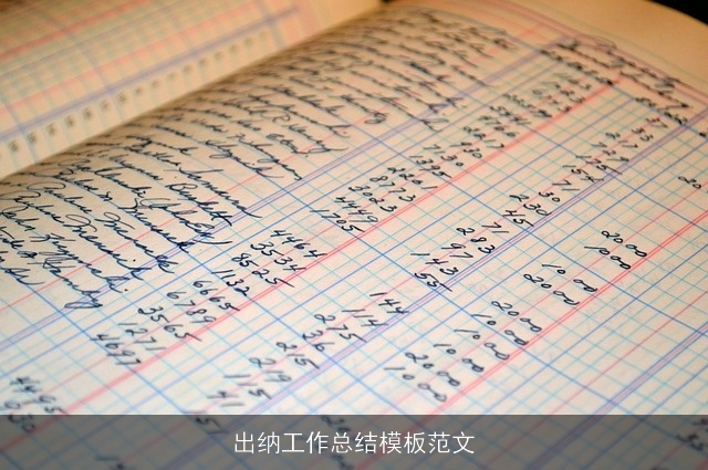 出纳工作总结模板范文 出纳工作总结模板范文