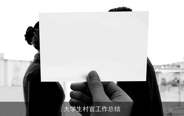 大学生村官工作总结 大学生村官工作总结