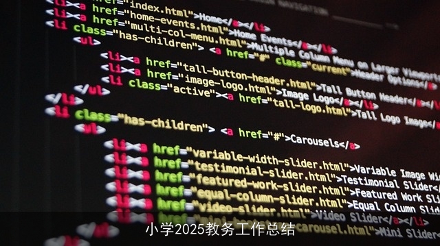 小学2025教务工作总结 小学2025教务工作总结