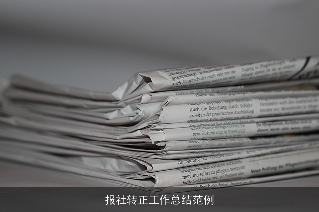 报社转正工作总结范例 报社转正工作总结范例