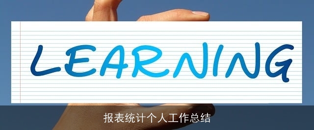 报表统计个人工作总结 报表统计个人工作总结