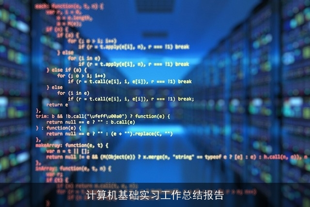 计算机基础实习工作总结报告 计算机基础实习工作总结报告
