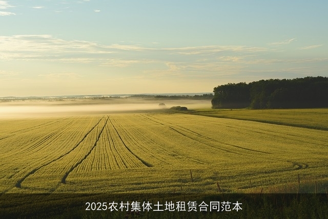 2025农村集体土地租赁合同范本 2025农村集体土地租赁合同范本