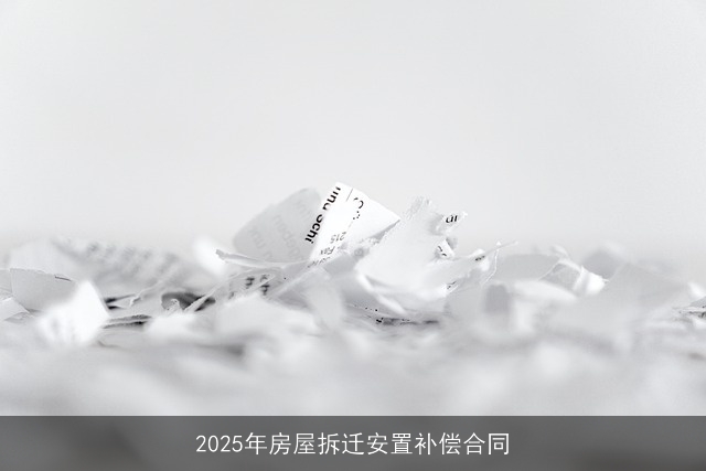 2025年房屋拆迁安置补偿合同 2025年房屋拆迁安置补偿合同