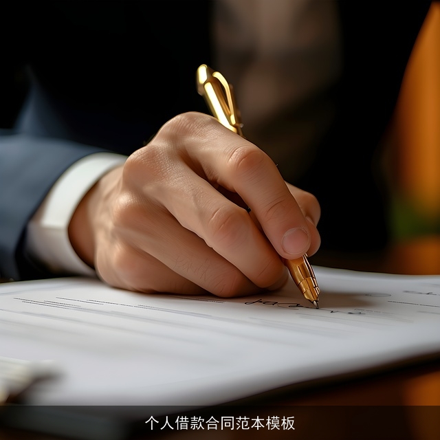 个人借款合同范本模板 个人借款合同范本模板