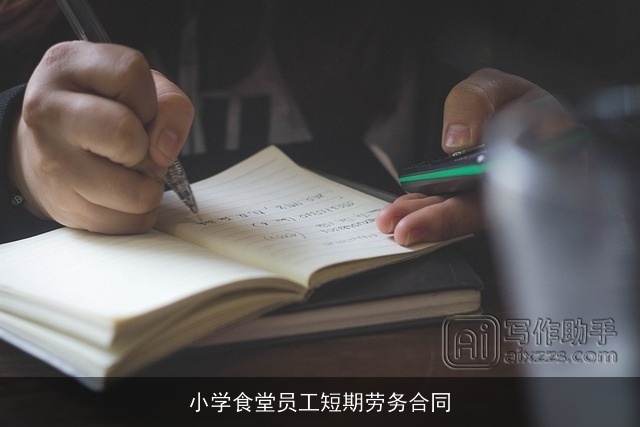 小学食堂员工短期劳务合同 小学食堂员工短期劳务合同