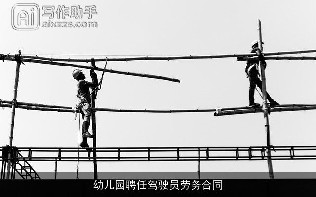 幼儿园聘任驾驶员劳务合同 幼儿园聘任驾驶员劳务合同