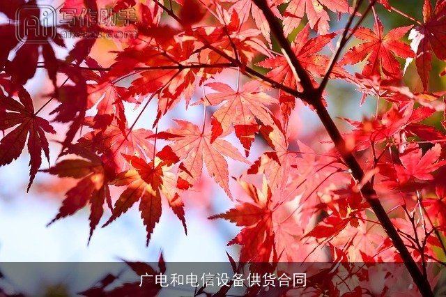 广电和电信设备供货合同 广电和电信设备供货合同