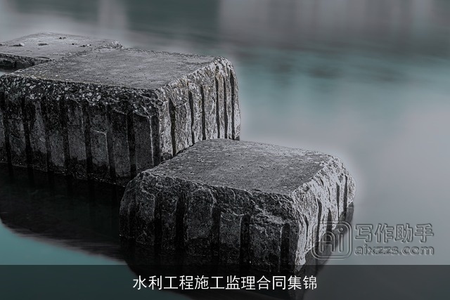 水利工程施工监理合同集锦 水利工程施工监理合同集锦