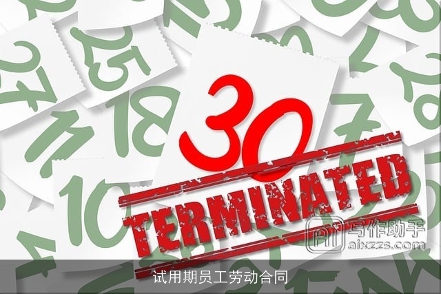 试用期员工劳动合同 试用期员工劳动合同