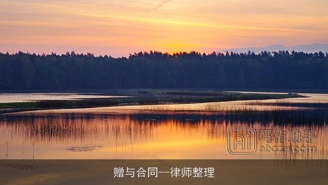 赠与合同--律师整理 赠与合同--律师整理