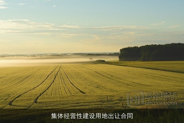 集体经营性建设用地出让合同 集体经营性建设用地出让合同