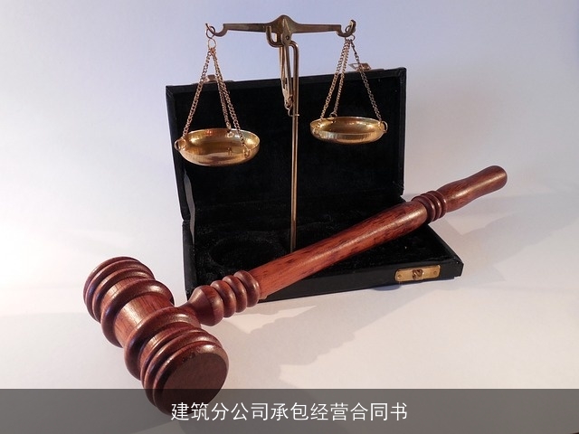 建筑分公司承包经营合同书 建筑分公司承包经营合同书