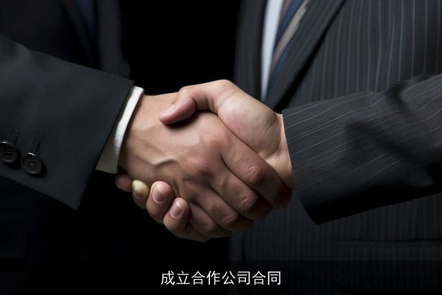 成立合作公司合同 成立合作公司合同
