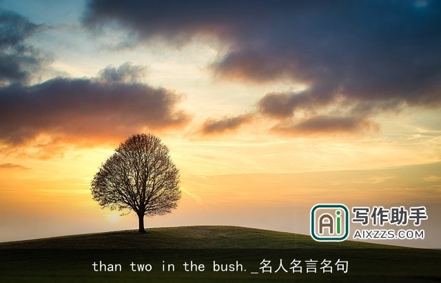 than two in the bush._名人名言名句 than two in the bush._名人名言名句