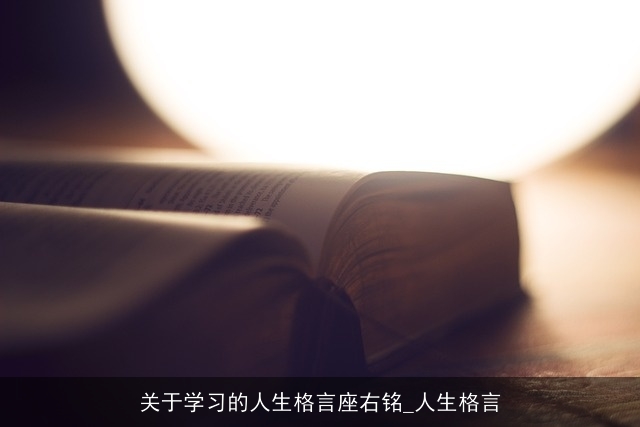 关于学习的人生格言座右铭_人生格言 关于学习的人生格言座右铭_人生格言
