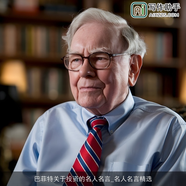 巴菲特关于投资的名人名言_名人名言精选 巴菲特关于投资的名人名言_名人名言精选