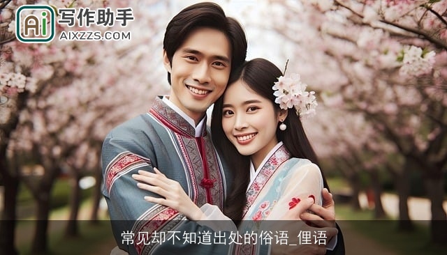 常见却不知道出处的俗语_俚语 常见却不知道出处的俗语_俚语