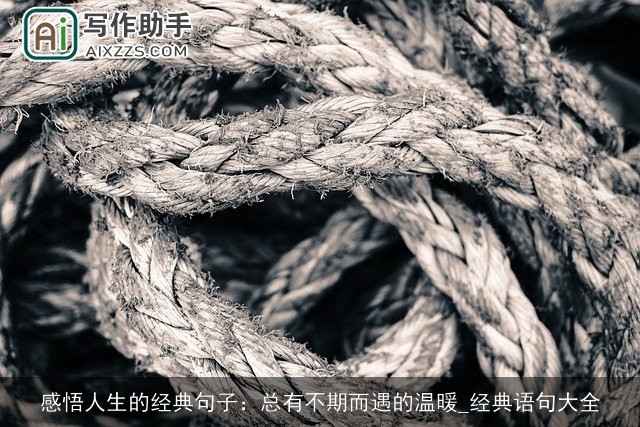 感悟人生的经典句子:总有不期而遇的温暖_经典语句大全 感悟人生的经典句子:总有不期而遇的温暖_经典语句大全