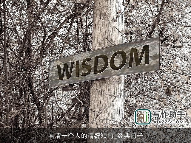 看清一个人的精辟短句_经典句子 看清一个人的精辟短句_经典句子