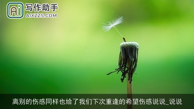 离别的伤感同样也给了我们下次重逢的希望伤感说说_说说 离别的伤感同样也给了我们下次重逢的希望伤感说说_说说