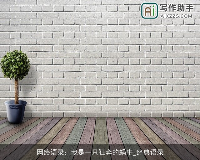 网络语录:我是一只狂奔的蜗牛_经典语录 网络语录:我是一只狂奔的蜗牛_经典语录