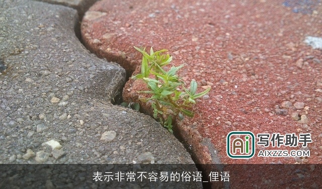 表示非常不容易的俗语_俚语 表示非常不容易的俗语_俚语