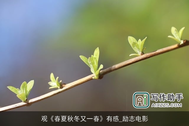 观《春夏秋冬又一春》有感_励志电影 观《春夏秋冬又一春》有感_励志电影