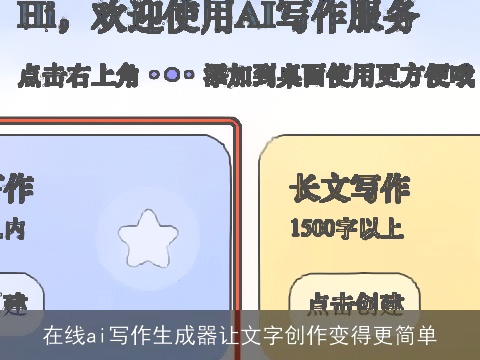 在线ai写作生成器让文字创作变得更简单