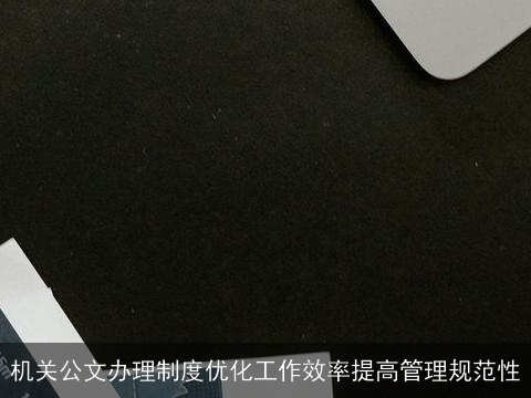 机关公文办理制度优化工作效率提高管理规范性