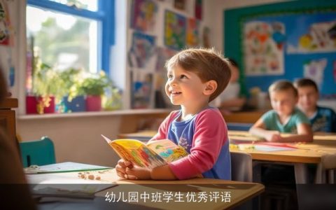 幼儿园中班学生优秀评语