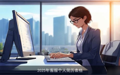 2025年客服个人简历表格