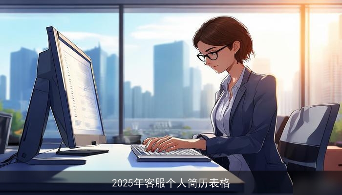 2025年客服个人简历表格