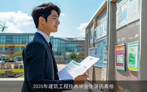 2025年建筑工程技术毕业生简历表格