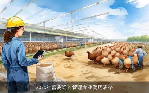 2025年畜禽饲养管理专业简历表格