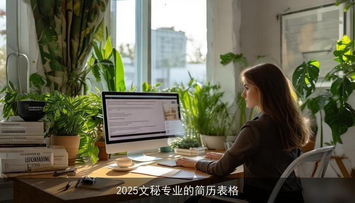 2025文秘专业的简历表格