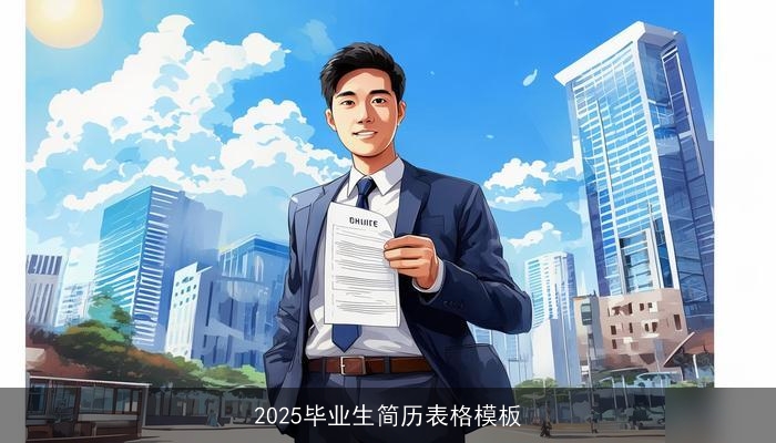 2025毕业生简历表格模板