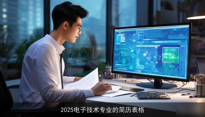 2025电子技术专业的简历表格