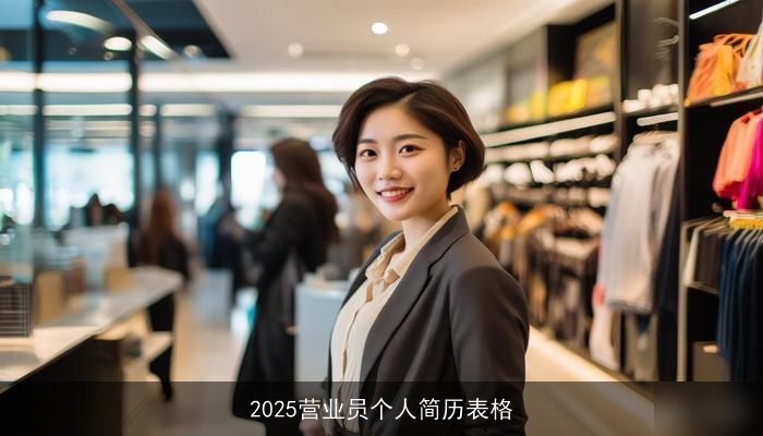 2025营业员个人简历表格