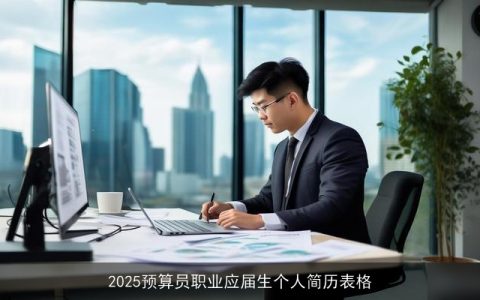 2025预算员职业应届生个人简历表格