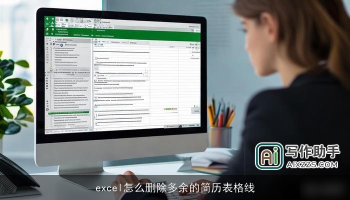 excel怎么删除多余的简历表格线