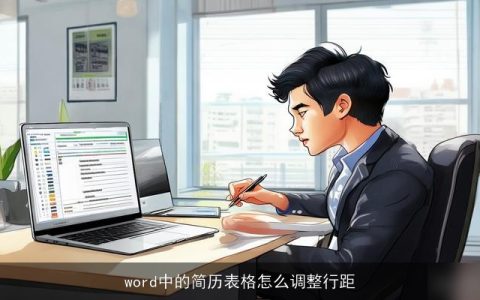 word中的简历表格怎么调整行距