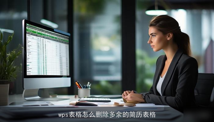 wps表格怎么删除多余的简历表格