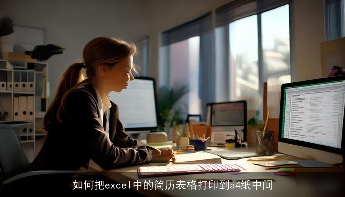 如何把excel中的简历表格打印到a4纸中间